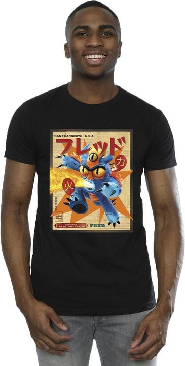 Immagine prodotto Disney Big Hero 6 Baymax Fred Newspaper Maglietta Uomo (4XL)