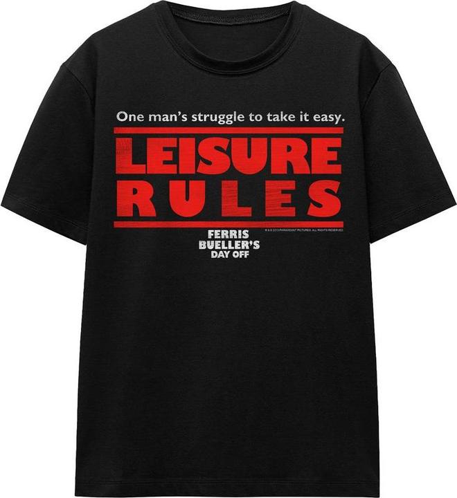Immagine prodotto Ferris Bueller´s Day Off Ferris Bueller's Day Off Leisure Rules Maglietta Adulto Unisex (S)