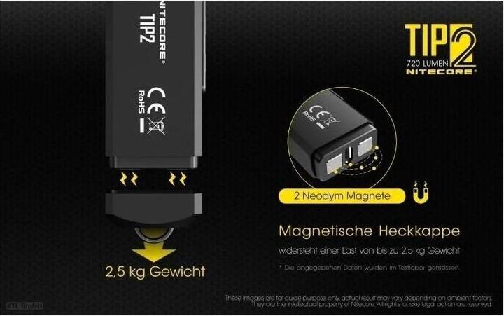 Actual product image Nitecore TIP 2 - 720 lumen (6.20 cm, 720 lm)