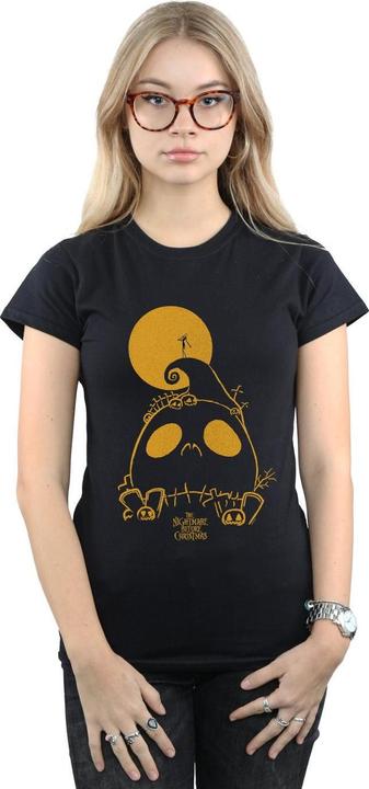 Actual product image Disney Womens/Ladies Nightmare Before Christmas Jack Skellington Cemetary Cotton T-Shirt (M)