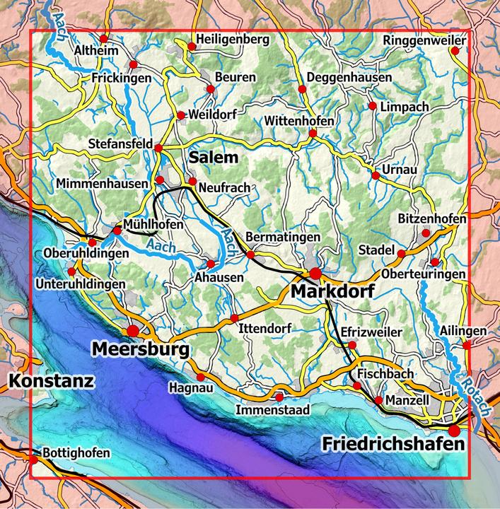 Actual product image NaturNavi hiking map Lake Constance centre