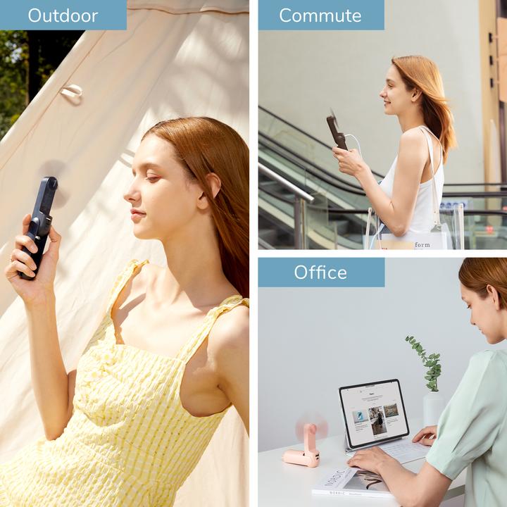 Actual product image Jisulife Handheld Fan Life8 blue