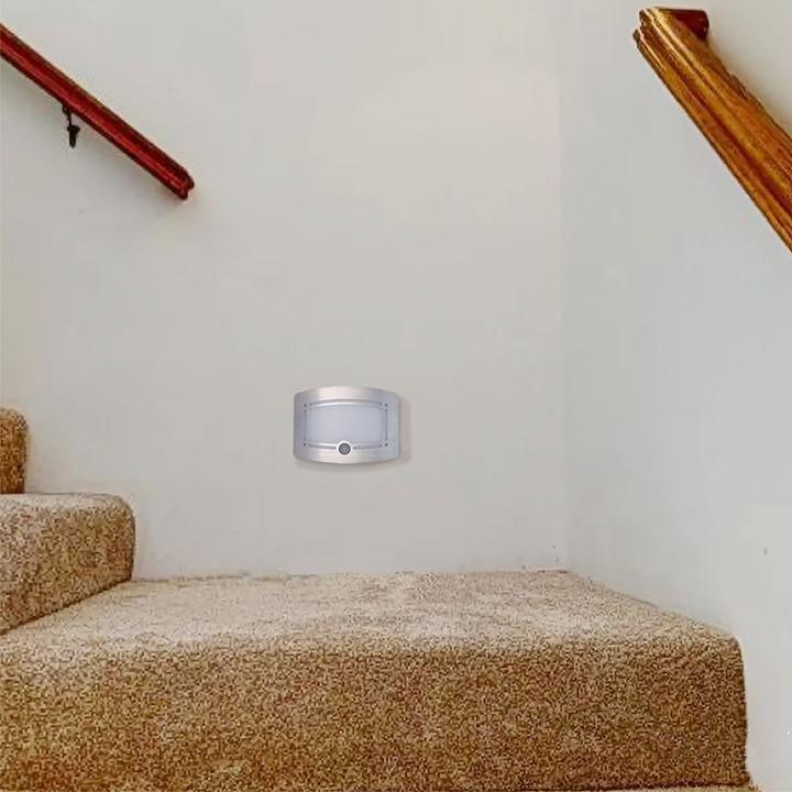 Image du produit Casativo Applique murale LED, 2 modes d'éclairage, capteur de mouvement PIR & de lumière (40 lm)