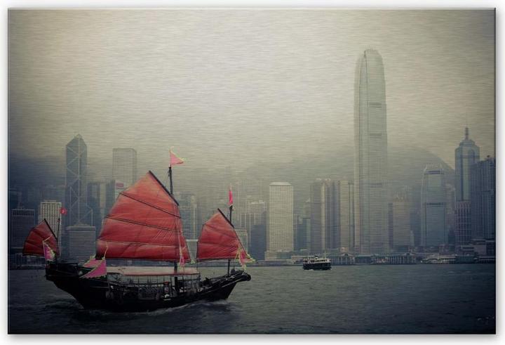 Actual product image Trenddeko Sailing in Hong Kong (60 x 40 cm)