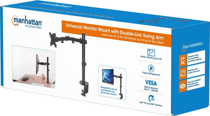 Actual product image Manhattan Table mount monitor arm (Table, 32")
