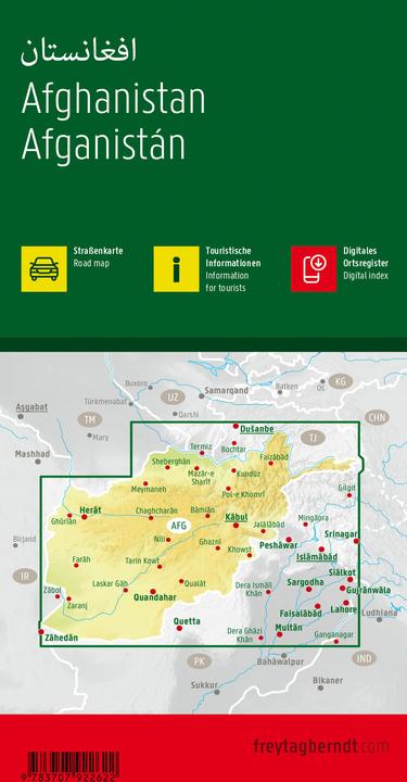 Image du produit Afghanistan, Carte routière 1:1.100.000, freytag & berndt