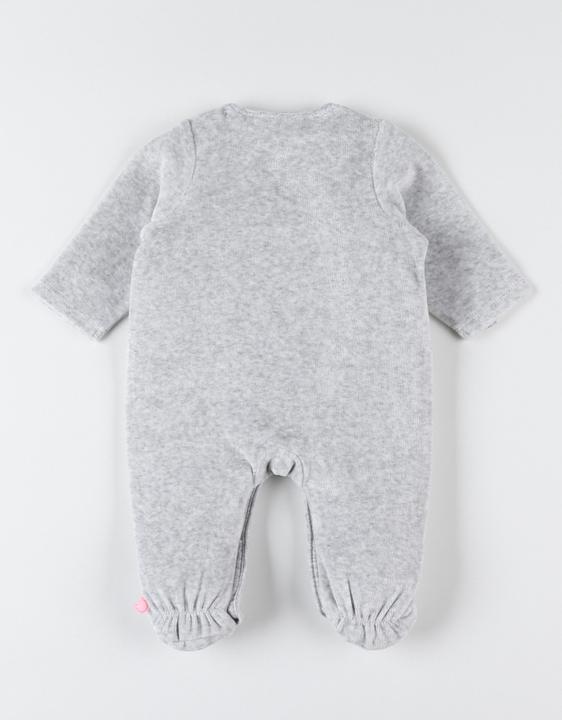 Image du produit Noukies Dors bien velours avec pictogramme Nouky Gris clair T. 68 (68)