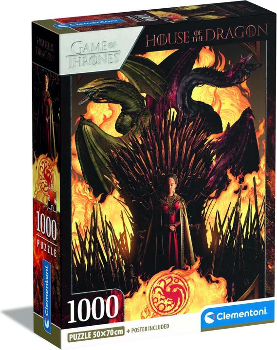 Image du produit Clementoni HOUSE OF THE DRAGON - Trône de Fer - Puzzle 1000P (1000 pièces)