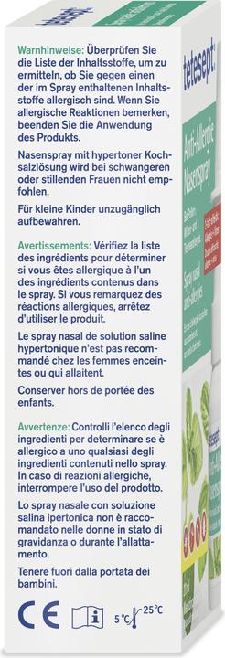 Nutritional values and ingredients Tetesept Anti Allergy Nasal Spray 20 ml (6 Piece)