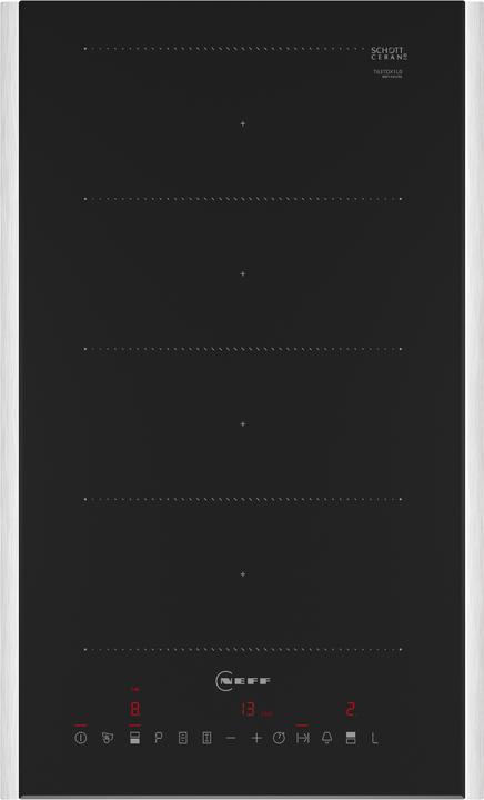 Image du produit Neff N 70, Domino-Kochfeld, Flex-Induktion, 30 cm, Schwarz, Mit Rahmen aufliegend, T63TDX1L0