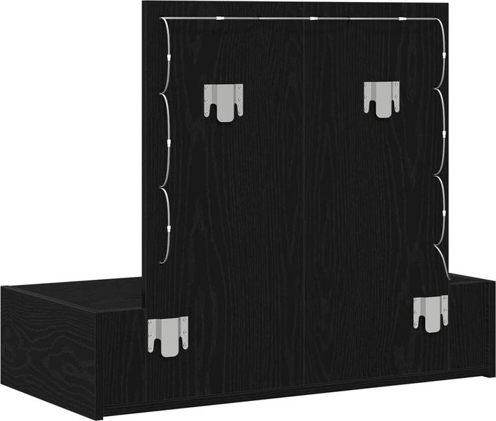 Image du produit VidaXL Coiffeuse murale avec lumières LED en chêne noir