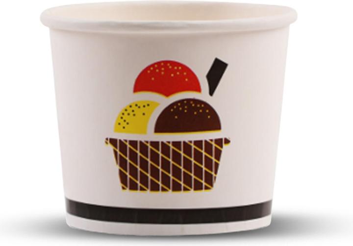 Actual product image TeCup Pappbecher, Eisbecher, Dessertbecher 200 cc (200 ml) (100 x)