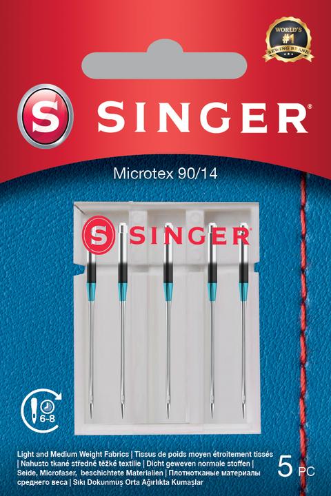 Singer MICROTEX Nähmaschinennadel, 90/14, 5er Pack