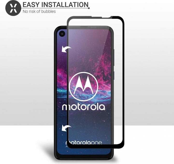 Actual product image Screenguard Motorola One Action Full Screen Protective Glass Film 2.5D 9H (1 Piece, Motorola One Action)
