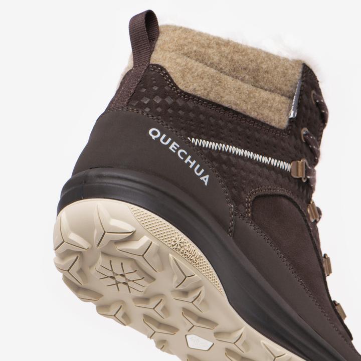 Actual product image Quechua Winter shoes ladies leather warm waterproof half high winter hiking - SH900 (39)