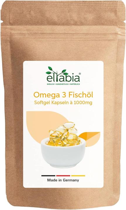 Image du produit Eltabia Capsules d'oméga 3 1000 mg d'huile de poisson haute dose 3000mg dose journalière avec 18% EPA & 12% (200 pièce(s), Capsules)