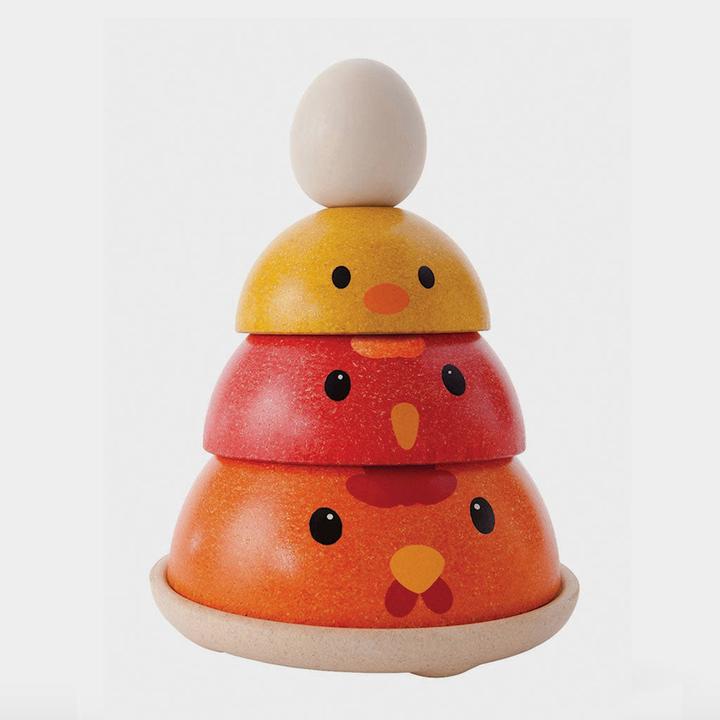 Immagine prodotto Plantoys Figura impilabile in legno impilabile Pollo impilabile (Tedesco, Inglese, Francese, Italiano)