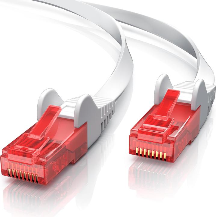 Actual product image CSL Network cable flat - Ethernet Gigabit Lan cable RJ45 (UTP, CAT6, 20 m)