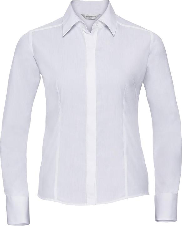 Actual product image Russell Womens/Ladies Poplin Easy-Care Fitted Long-Sleeved Shirt (4XL)
