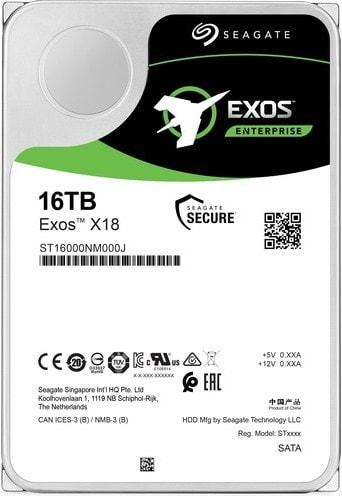 Seagate Exos X18 ST16000NM000J (Refurbished) (16 TB, 3.5", CMR)