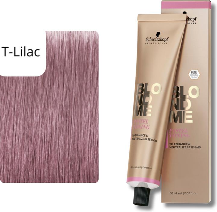 Actual product image Schwarzkopf Blondme - Pastel Toning Lilac (T-Lilac)