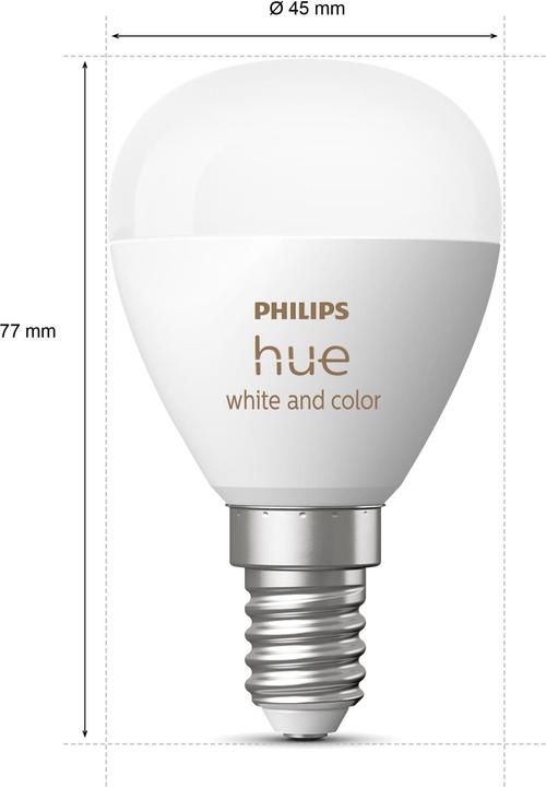 Actual product image Philips Hue White & Color Ambiance E14 Chandelier Twin Pack (E14, 5.10 W, 470 lm, 2 x, F)