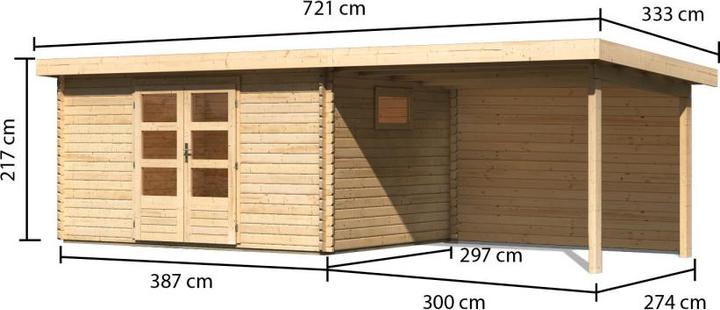 Actual product image Woodfeeling 40mm, summer house Trittau 5 set