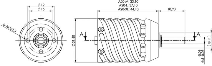 Produktbild Hacker A20-12 XL Competition kv1039 Brushless Motor