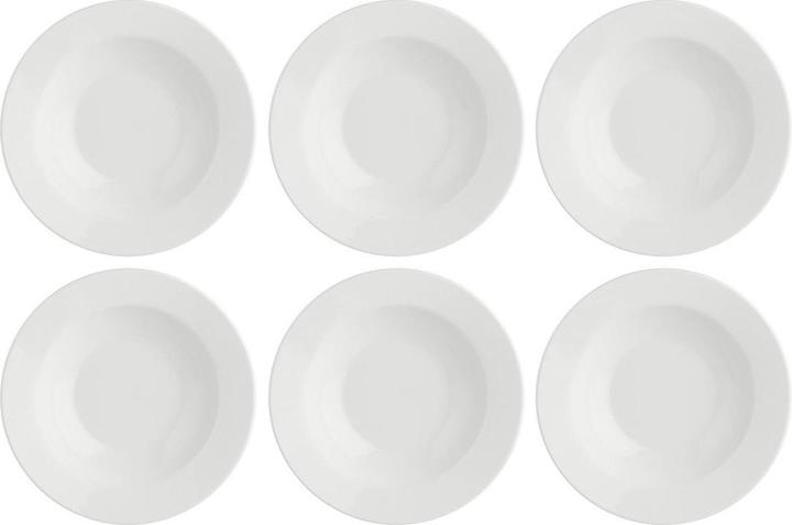 La Porcellana Bianca Set mit 6 Essenziale Suppentellern - Weiss 23 cm (6 Stück)