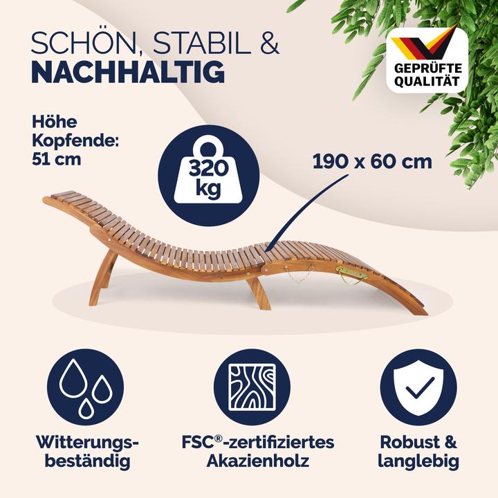 Produktbild Casaria Schwungliege 2er Set (190 cm)