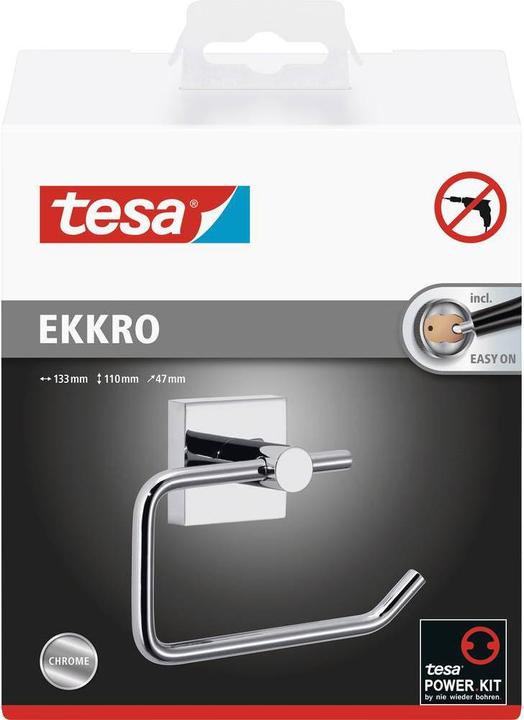 Produktbild tesa EKKRO Toilettenrollenhalter inkl. Klebelösung ohne Bohren
