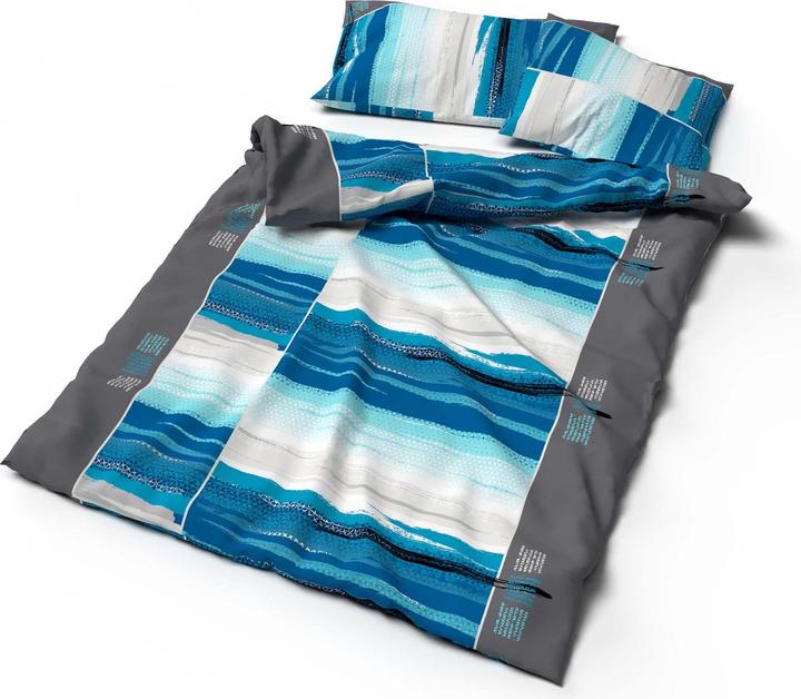 Produktbild Lotus Bettwaren Bettwäsche Bambus Cap Azur türkis (Duvetbezug, 200 x 210 cm)