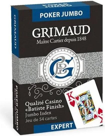 Produktbild Grimaud Carte à jouer - Poker Jumbo 54 cartes
