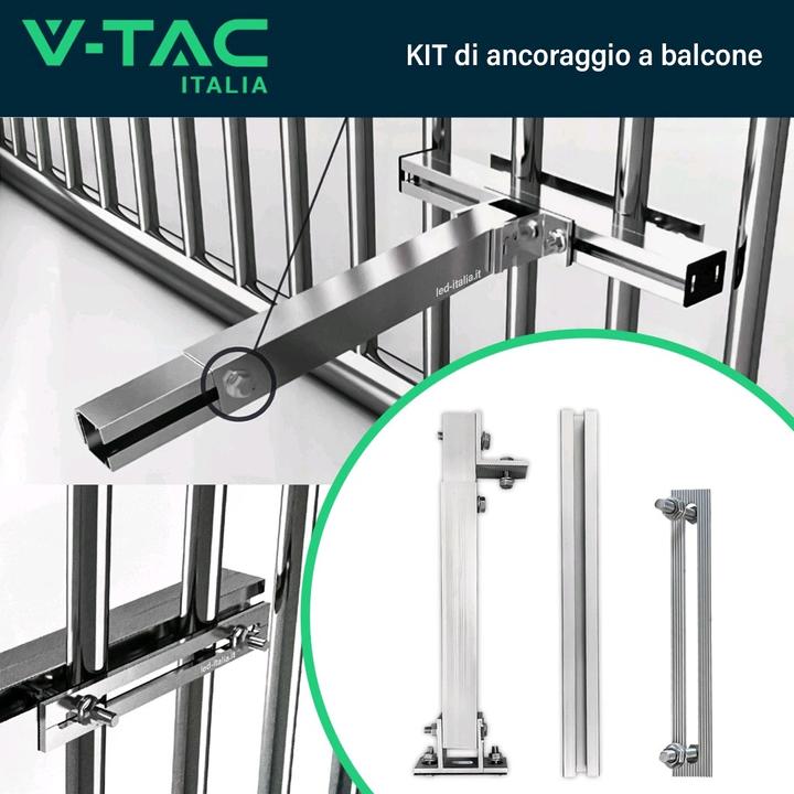 Image du produit V-TAC Support de balcon pour 1 panneau photovoltaïque