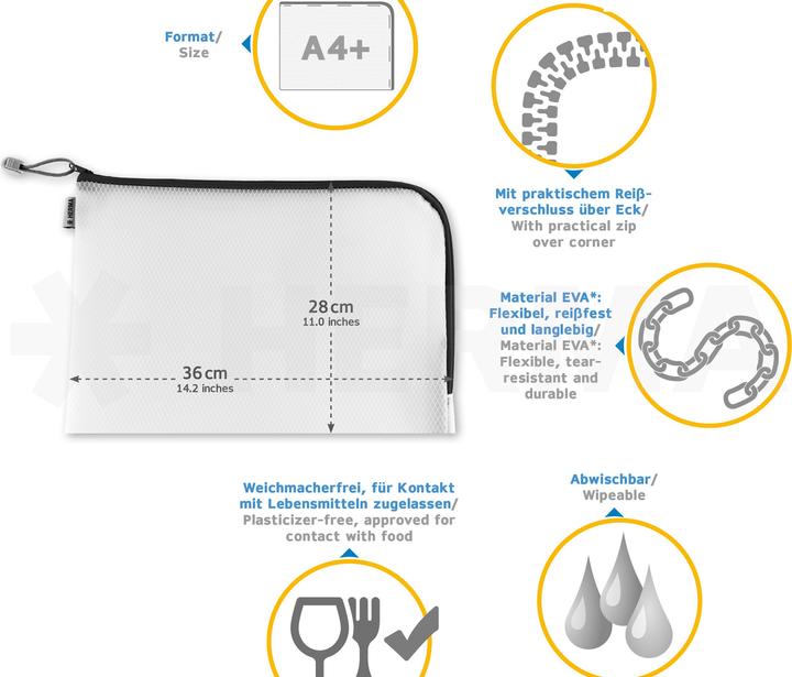 Produktbild Herma Reissverschluss-Tasche A4