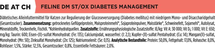 Nährwerte und Zutaten Purina ONE PPVD DM St/Ox Dbts MngmntCat5kg (1 Stk., 5000 g)