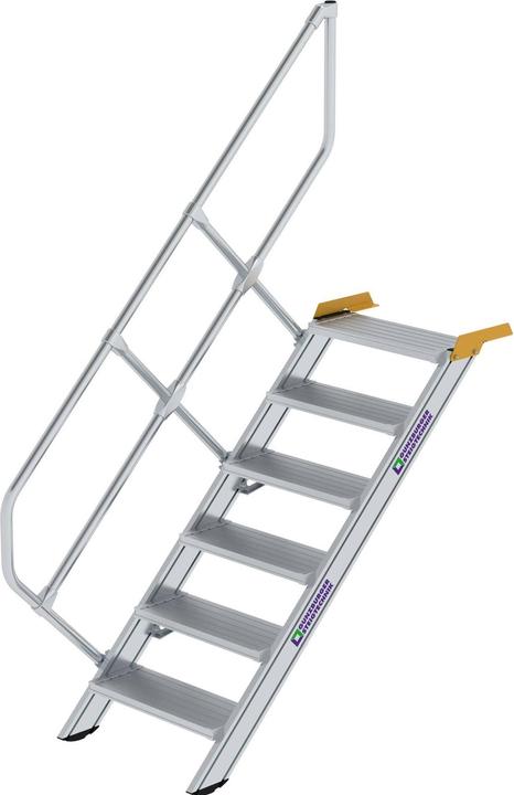 Produktbild Munk Treppe 45° Stufenbreite 600 mm 6 Stufen Aluminium geriffelt (Trittleiter, 138 cm)