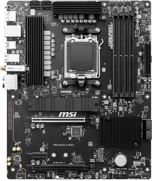 Actual product image MSI PRO B650-S WIFI (AM5, AMD B650, ATX)