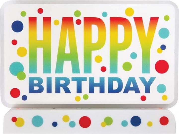 Actual product image Unique Party Flashing Spotted Birthday Cake Topper