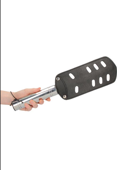 Actual product image Ouch! Slotted Leather Paddle
