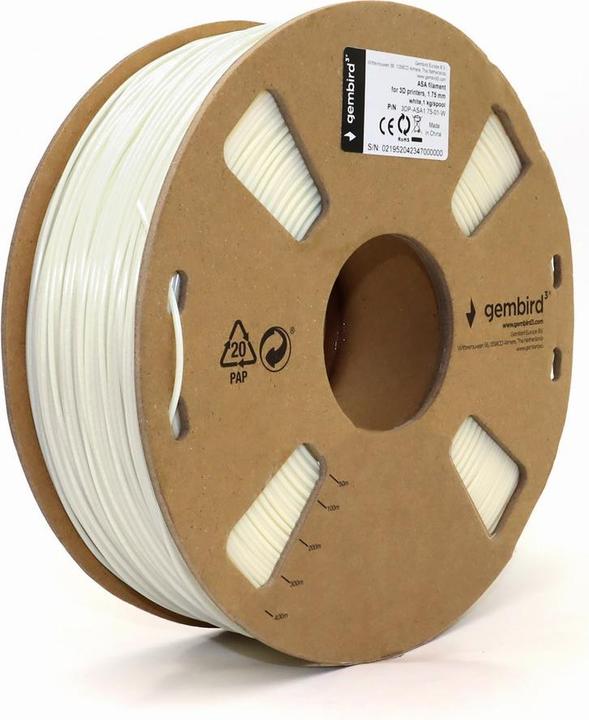 Actual product image Gembird 3D printer PETG plastic filament 1.75 mm black (PETG, 1.75 mm, 1000 g, Black)