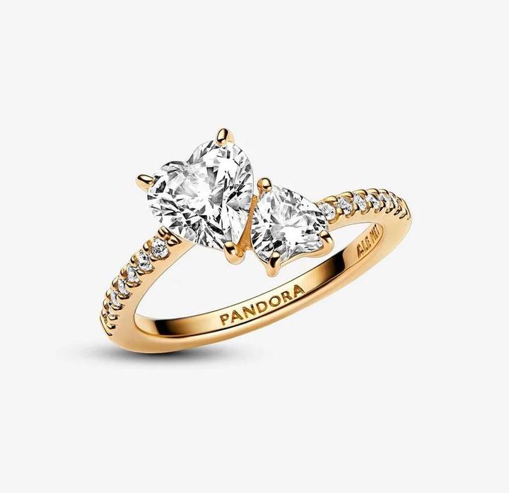 Actual product image Pandora Double heart (52, 585/14 K Gold)