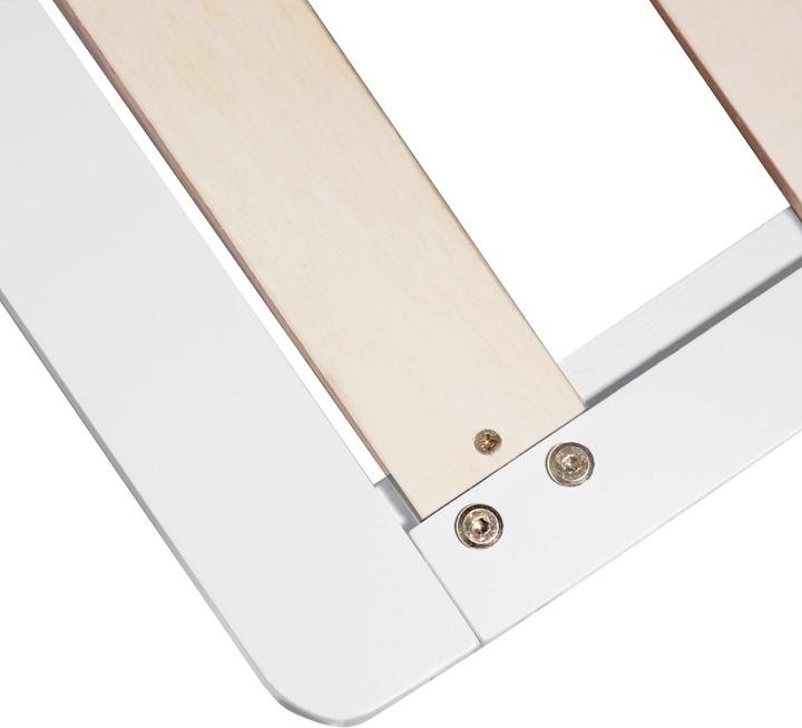Actual product image Jamb Pallet bed Wooden bed 140x200cm solid wood white (140 x 200)