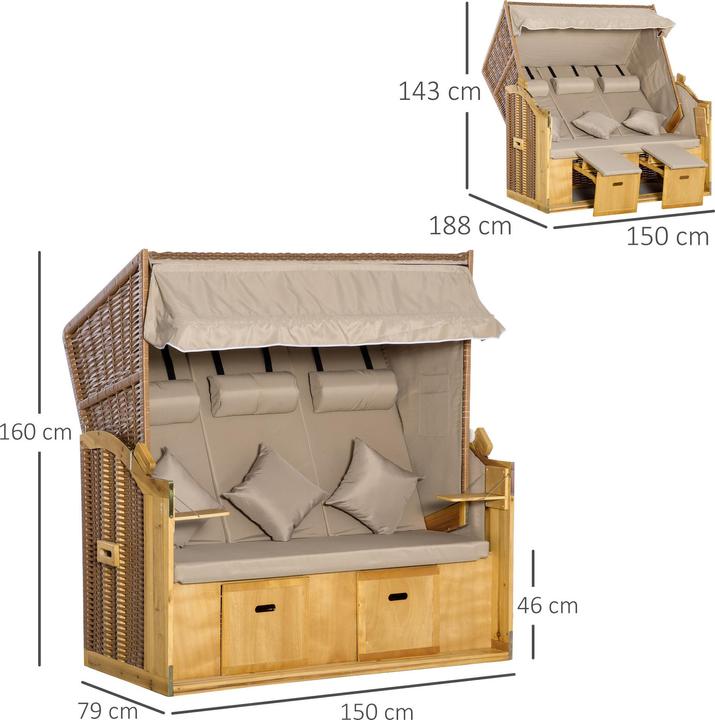 Actual product image Outsunny Beach chair