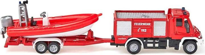 Produktbild Siku Unimog Feuerwehr mit Boot