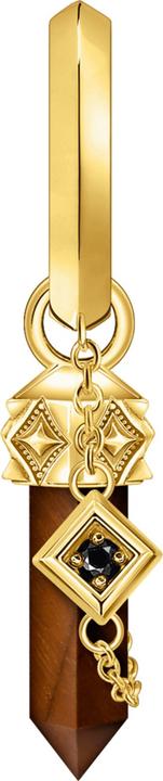 Actual product image Thomas Sabo Single creole with gold-plated red tiger's eye pendant (Silver 925)