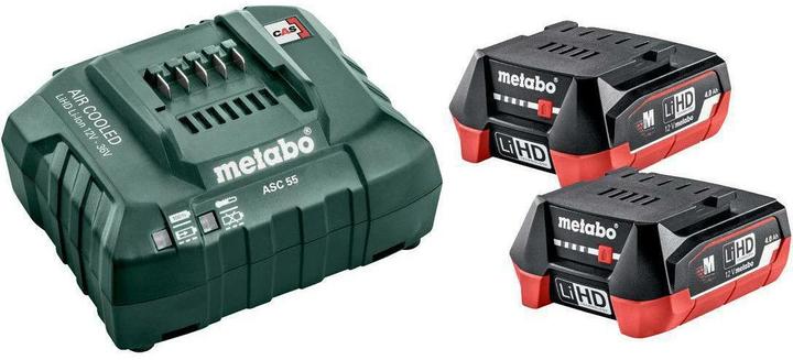 Actual product image Metabo 12V battery + charger Basic Set 2x battery 40 Ah (12 V)
