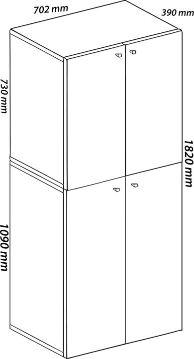 Produktbild VCM Lona (70 x 40 x 184 cm)