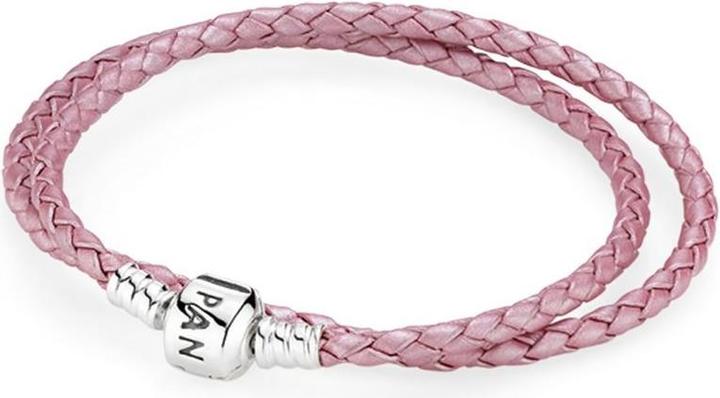Pandora Bracelet (41 cm, Cuir, Argent)