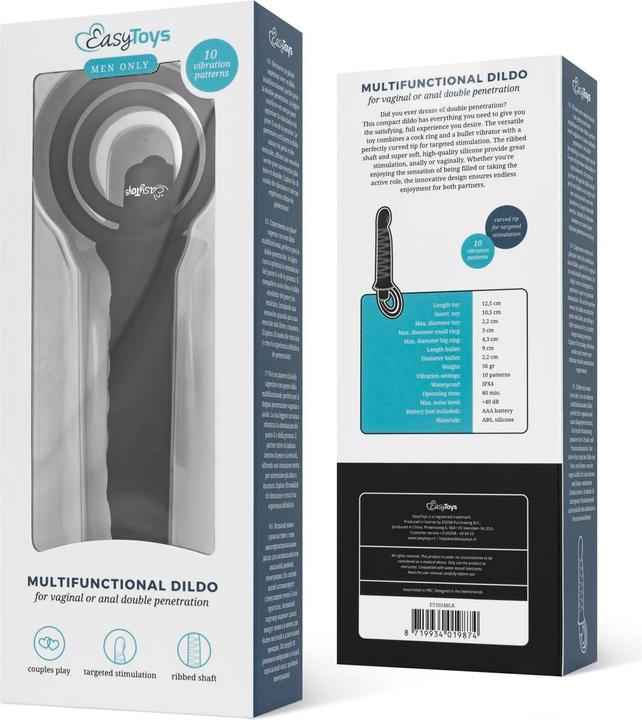 Image du produit Easytoys Men Only - Godemichet Multifonction - Noir (2.20 cm)